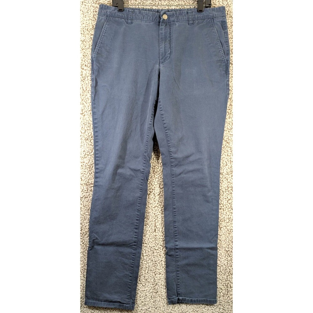 Bonobos Chino Pants Mens 35x33.5 (Tag‎ 36x36) Blue Golf Hike Travel
